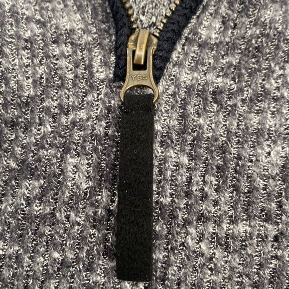 Anthropologie Saturday Sunday weekender Quarter Zip‎ Split Hem Sweatshirt Grey M - Picture 5 of 14